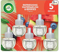 Air Wick Plug in Scented Oil Refill, 5 ct, Fresh Watermelon & Berries, Air by AirWick