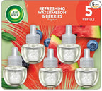 Air Wick Plug in Scented Oil Refill, 5 ct, Fresh Watermelon & Berries, Air by AirWick