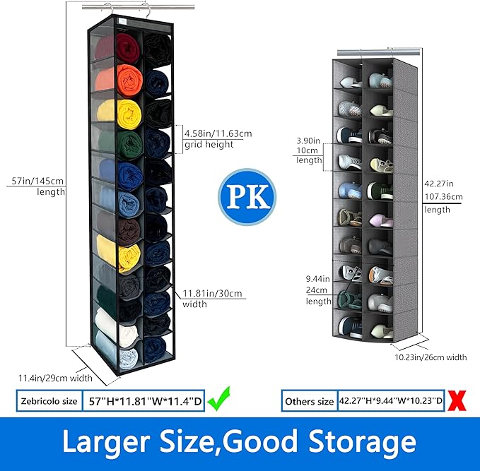 Closet Organization, 24 Section, Hanging Closet Organizer, Space Saving - Image 2