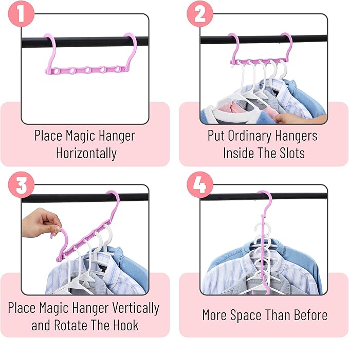 Mr. Pen- Space Saving Hangers for Clothes, Playful Pop Colors, Plastic Multi - Image 5