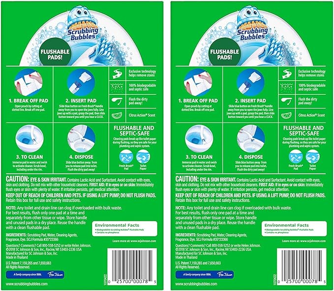 Scrubbing Bubbles Flushable Toilet Bowl Wand Cleaner Refills, Fresh Brush - Image 8