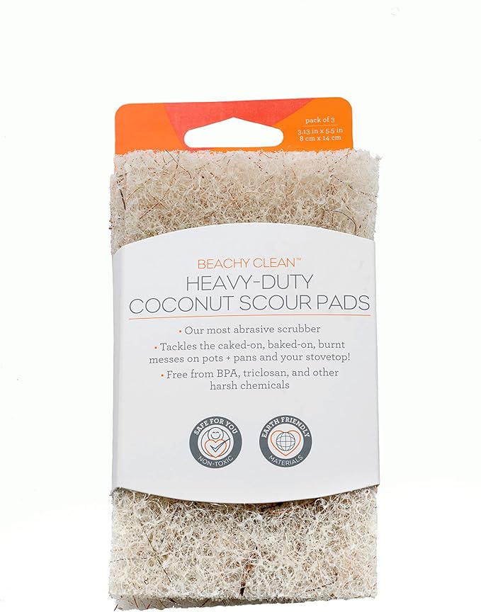 Full Circle Cleaning Products Beachy Clean Heavy Duty Coconut Scour Pads 3pk by FULLCIRCLE