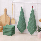 Mordimy 100% Cotton Terry Cloth Dish Cloths, Soft and Absorbent Checkered Dish - Image 7