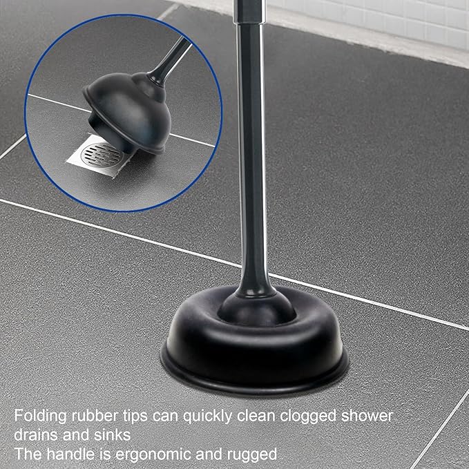 CELOX Black Toilet Plunger and Brush Set - Image 5