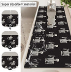 Absorbent Splash Guard Mat for Kitchen Sink, 15×5.5 Inch Cute Fast Drying Drip - Image 2