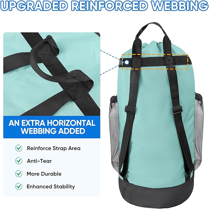 BALEINE 150L Laundry Bag Backpack, 900D Oxford Fabric Large Travel Laundry Bags - Image 2