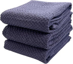 Eggplant Purple Kitchen Hand Dish Towels: Oversized 28" x 18", 100% Cotton by SerafinaHome