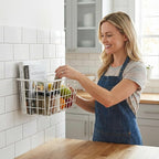 Hanging Kitchen Baskets Adhesive Sturdy Wire Storage Baskets - Image 4
