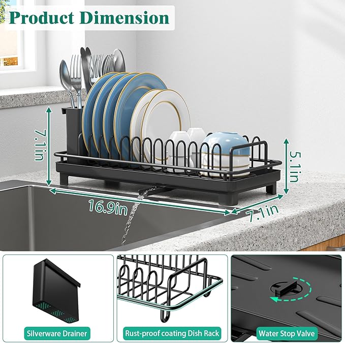 Small Sink Dish Drying Rack - Image 4