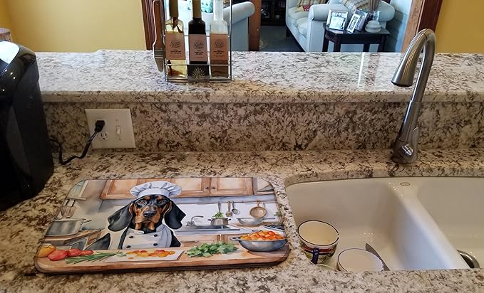 Caroline's Treasures DAC6209DDM Black and Tan Coonhound The Chef Dish Drying - Image 2