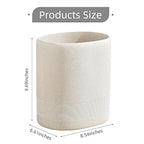 Trash Can, 1.6 Gallon Small Bathroom Trash Can, Simple Oval Stone Look Garbage - Image 2