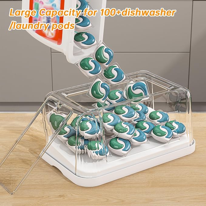 2-in-1 Trash Bag Holder Laundry & Dishwasher Pods Container, Garbage Bag - Image 3
