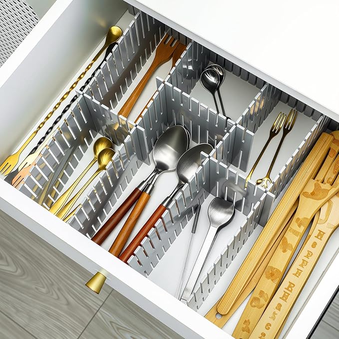 Blosssound 15 Pcs 5.12 Tall Drawer Divider Adjustable Drawer Organizer DIY - Image 5