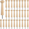 30 Pieces Wooden Shaker Peg Screw-on Pegs 3.62 Inch Long Unfinished Wood Shaker by Jetec