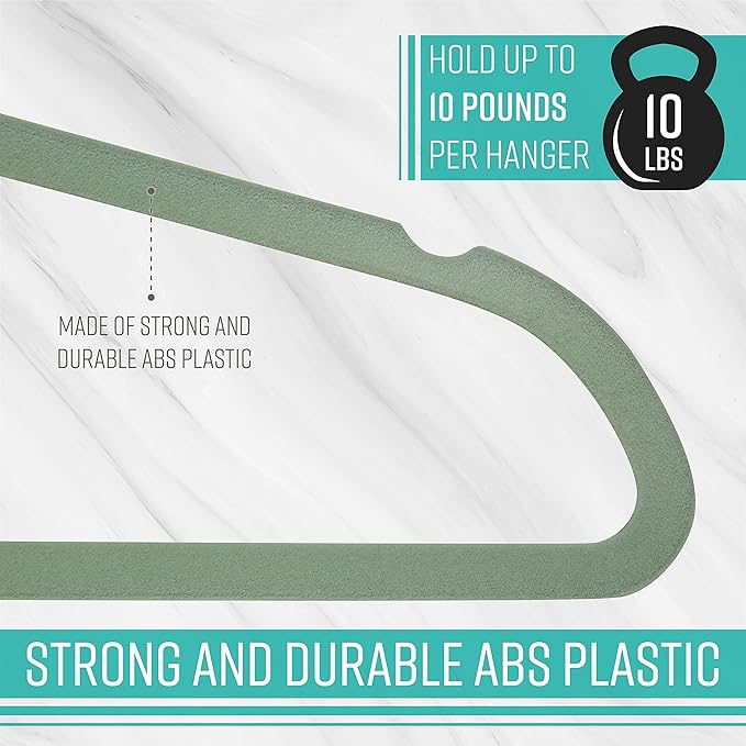 Simplify Slim Velvet Clothes Hangers | 25 Pack | Non-Slip | Shirts | Suit | - Image 4
