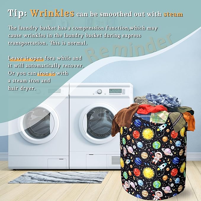 Funny Astronaut Laundry Basket Foldable - Image 6