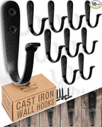 Cast Iron Coat Hooks Handmade Blacksmith, Wall Mounted, Farmhouse Decorative by MyFancyFarmhouse