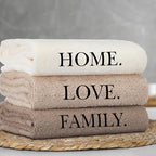 3 Pcs Home Love Family Hand Towels Farmhouse Decorative Embroidered Bathroom - Image 5