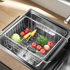 Dish Drying Rack in Sink, Extendable Stainless Steel Dish Drainers - Image 8