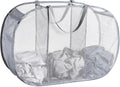 Seiritex Mesh Popup Laundry Hamper 3 Compartment Sortable Horizontal by SEIRITEX