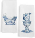 Chinoiserie Wildflower Hand Towels by Unknown