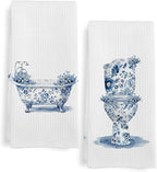 Chinoiserie Wildflower Hand Towels by Unknown