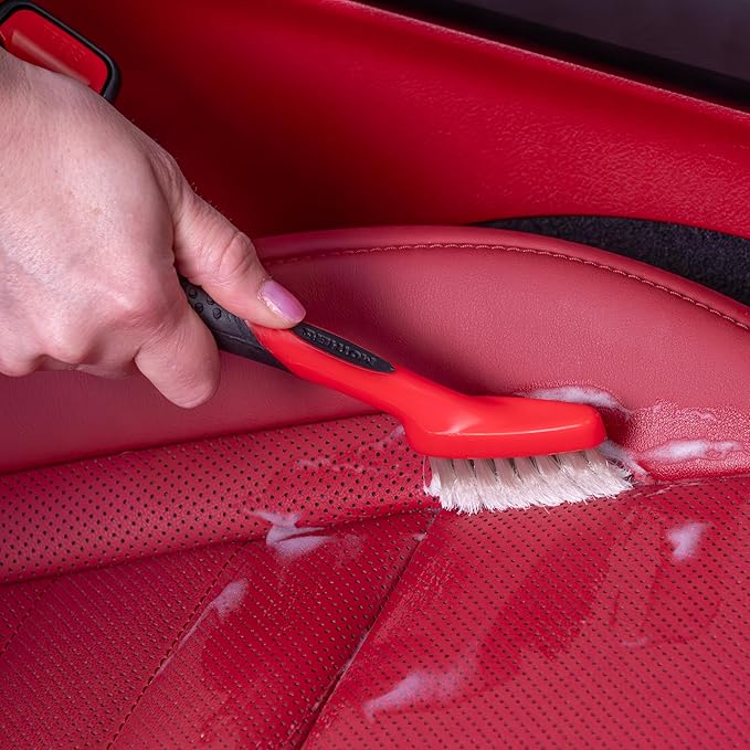 Mothers Car Detailing Brush for Stain and Hair Removal on Vinyl and Leather - Image 4