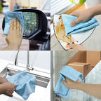Niveaya Microfiber Glass Cleaning Cloth, Stainless Steel Windshield Shower - Image 5