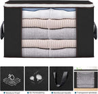 Large Storage Bags, 3 Pack Clothes Storage Bins Foldable Closet Organizers - Image 4