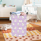 FANKANG Storage Basket, Nursery Hamper Canvas Laundry Basket Foldable - Image 3