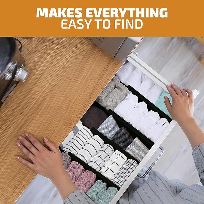 6 Pack Bamboo Drawer Dividers - Image 5