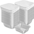 100 Pack 1 lb Disposable Aluminum Foil Pans Meal Prep Take Out Food Containers by iHomeSet
