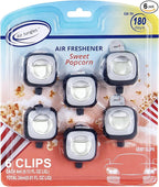 Air Jungles Sweet Popcorn Scent Car Air Freshener Vent Clip, Natural Essential by AirJungles