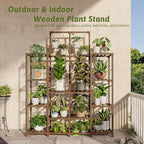 Plant Stand Indoor Outdoor 63" Tall Plant Shelf for Plants 12-Tier Large Plant Sheves for Living Room Heavy Duty Plant Rack Garden Balcony Patio Hanging Planter - Image 3