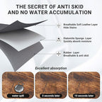 Coffee Mat 24x16 Inch, Wood Grain Cracks Design, Absorbent Hide Stain Rubber - Image 3