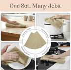 MosJos Kitchen Towels, Sage Taupe Diamond Pattern Drying Towels 18 x 28 Super - Image 6