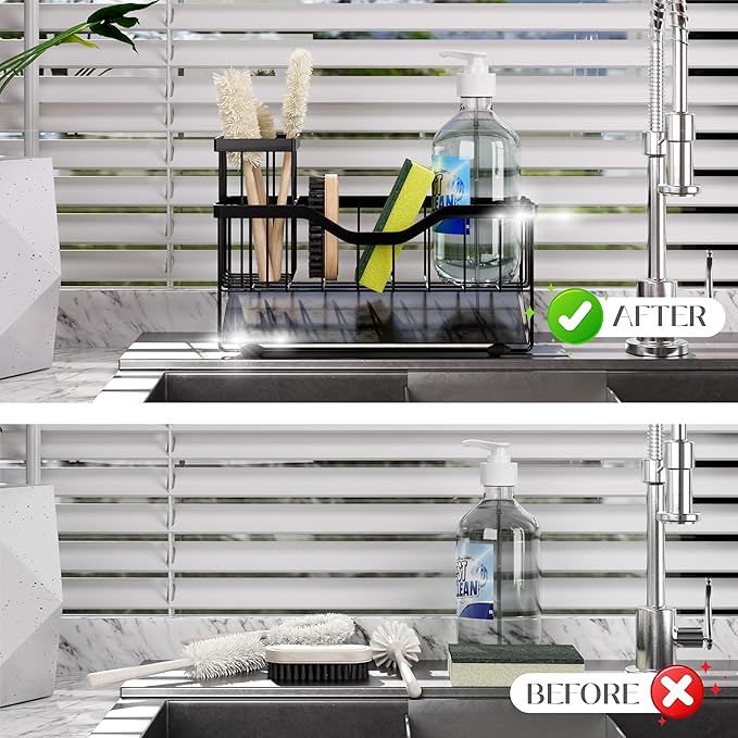 Small Kitchen Sink Caddy Organizer and sponge holder - Image 6