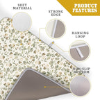 Spring Summer Daisy Floral Leaf Dish Drying Pad 18 x 24 Inch - Image 4