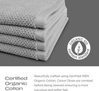 Luxury Silver-Infused Gray Washcloths 4-Pack, 12.9"x12.9" - Image 3