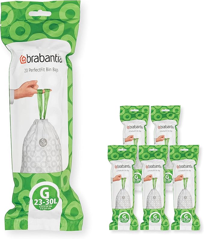 Brabantia PerfectFit Trash Bags Thick Plastic Trash Can Liners by BrabantiaUSA