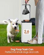 Small Trash Can with Lid Soft Close-10L/2.6 Gal Stainless Steel Outdoor Dog - Image 4