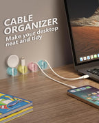 Magnetic Cable Clips 360° Rotation Cord Holder, 12 Pack Cord Organizer 1s Lock - Image 5