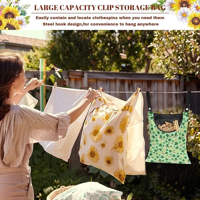 Clothespin Bag, Pin Bag with Hanging Rope - Image 5