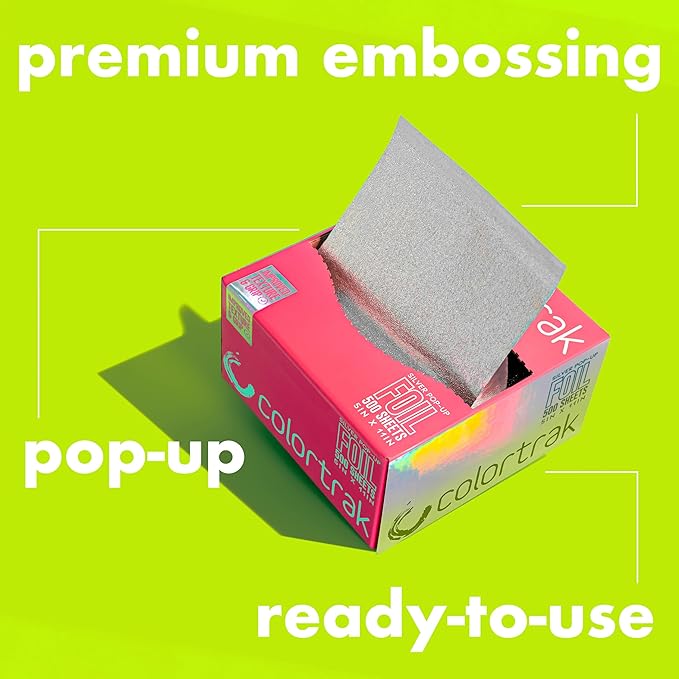 Colortrak Embossed Sheets Silver Aluminum Foil Pop-up Dispenser, 500 Pre-cut - Image 3