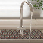 Patterned Sink Faucet Mat Kitchen Splash Guard Super Absorbent Drying Mat - Image 2