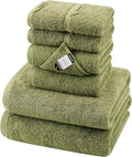 SEMAXE Sage Green Bath Towel Set, 100% Cotton Bathroom Towels by SEMAXE