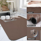 Dish Drying Mat for Kitchen Counter, Heat Resistant Drainer Mats - Image 3