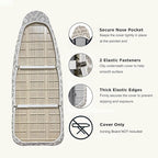Ironing Board Cover and Pad 18"x49" Extra Thick Natural Cotton, Scorch and - Image 3