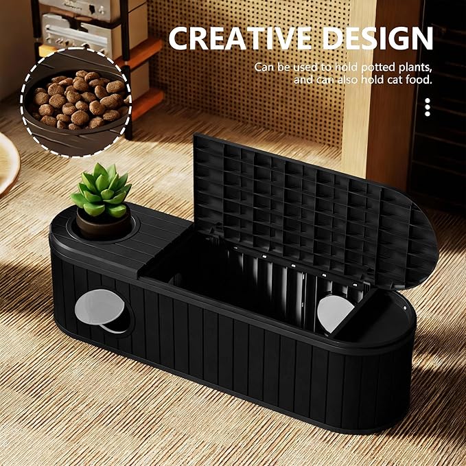 DRATO Outdoor Storage Box, Resin Deck Storage Box Waterproof Patio Storage Box for Indoor & Outdoor Use，Black - Image 4