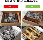 ANTOWIN Bamboo Drawer Dividers Organizers 16pcs, Expandable Drawer Separators - Image 2